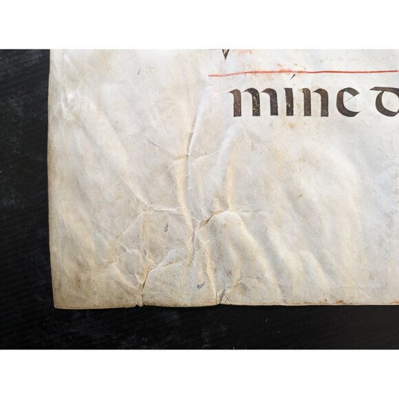 Large Medieval 20 x 26" Antiphonal Religious Music Sheet, Statuit ei Dominus - Picture 6 of 10